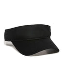 Outdoor Cap PCTV-100 Cotton Twill Visor – Pre-Curved Bill with Hook-and-Loop Closure