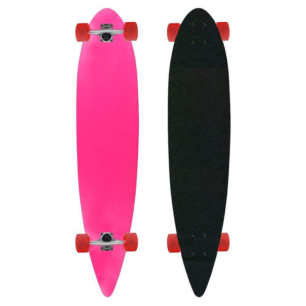Keystone Skate Moose Pintail Neon Pink Complete – Stylish, High-Performance Pintail Longboard for Cruising & Carving