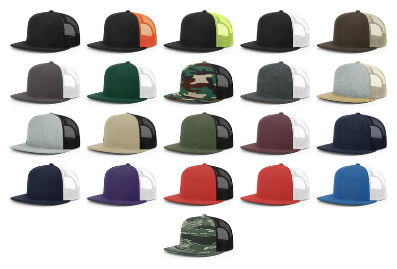 Richardson 511 Flatbill Hat Wool Blend Hi-Pro Trucker Adjustable