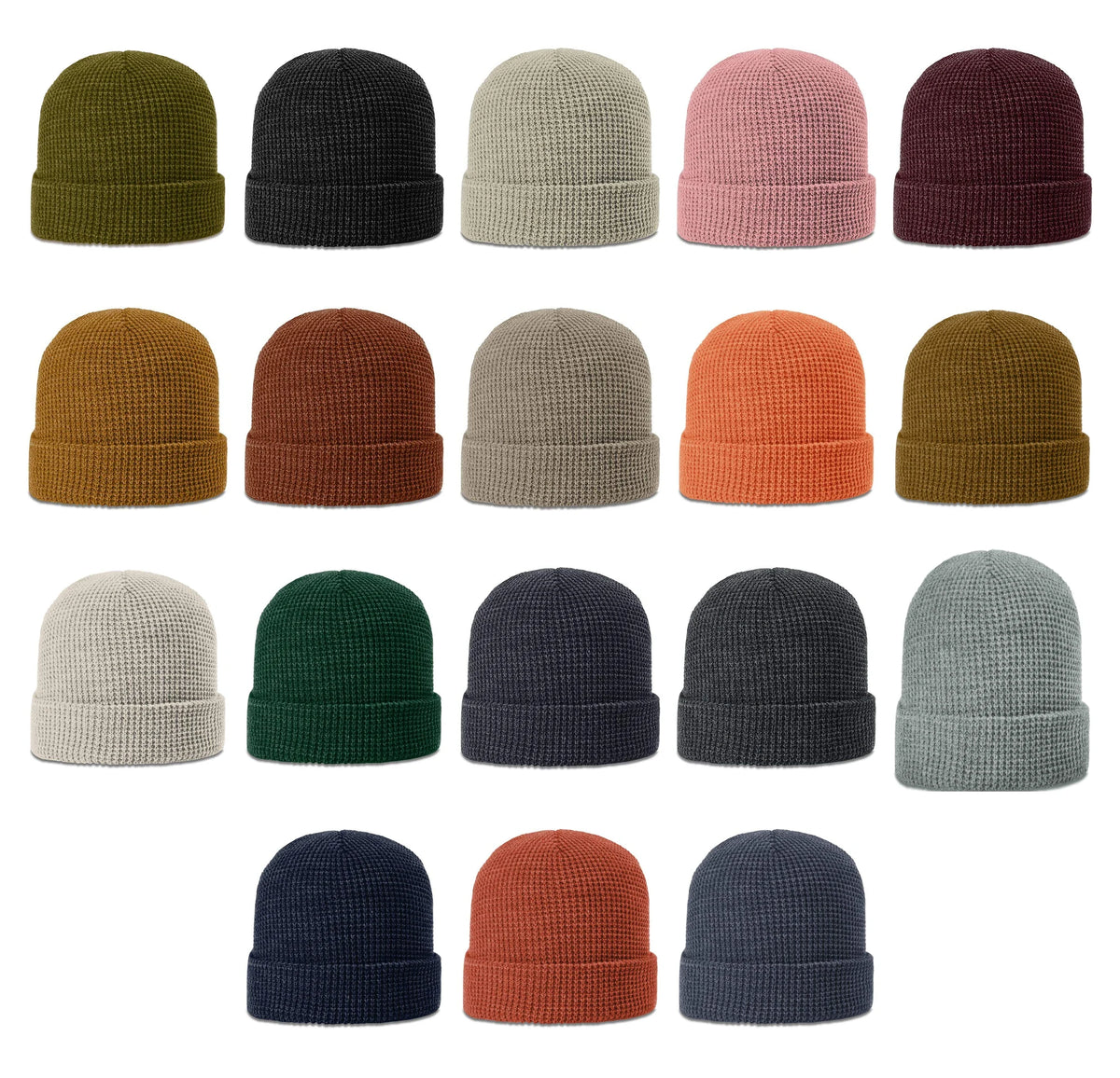 Richardson 146 Waffle Knit Beanie Stocking Hat - all 18 colors