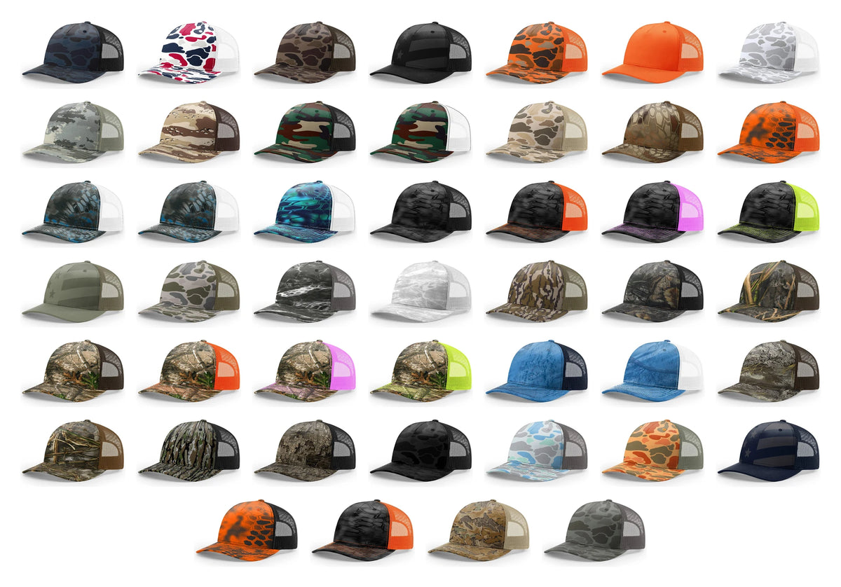 Richardson 112PFP Printed Five Panel Trucker - all colorways