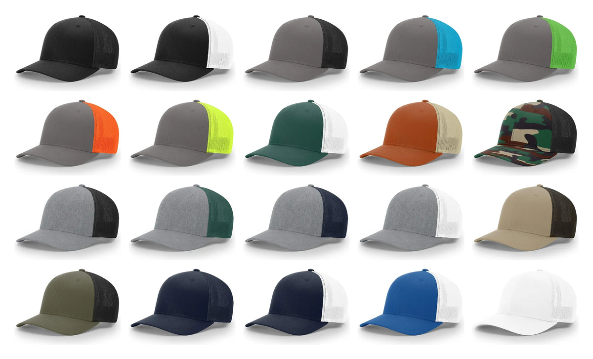 Richardson 110 R-Flex Trucker Hat Meshback Cap - all 20 colors