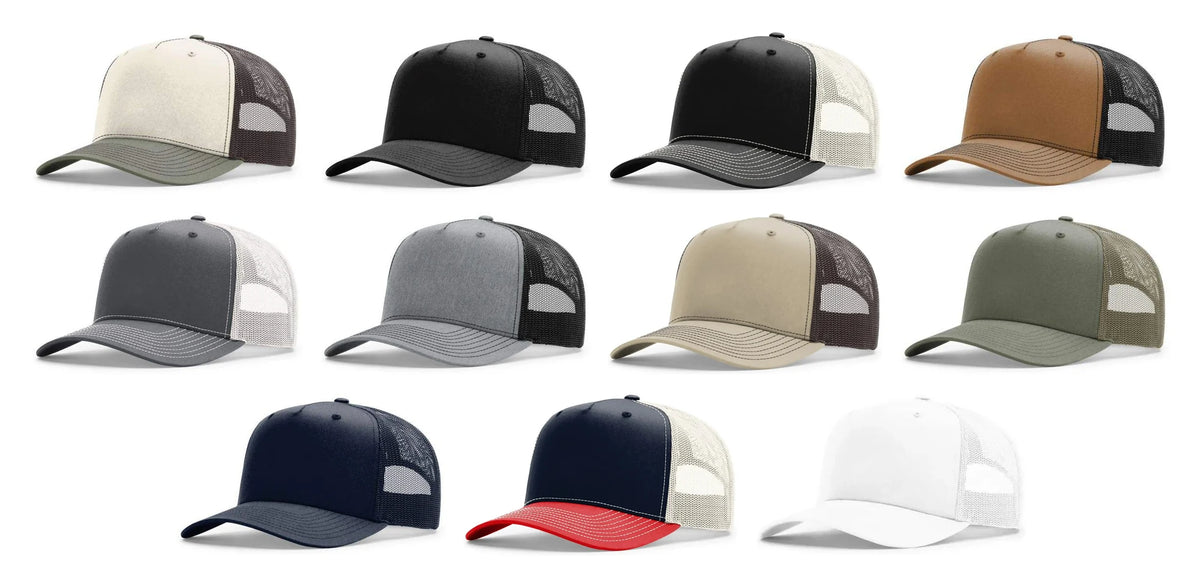 Richardson 112FPC Champ Solid Hi Pro Snapback Hat with Softsnap Adjustable Backstrap - all 11 colors