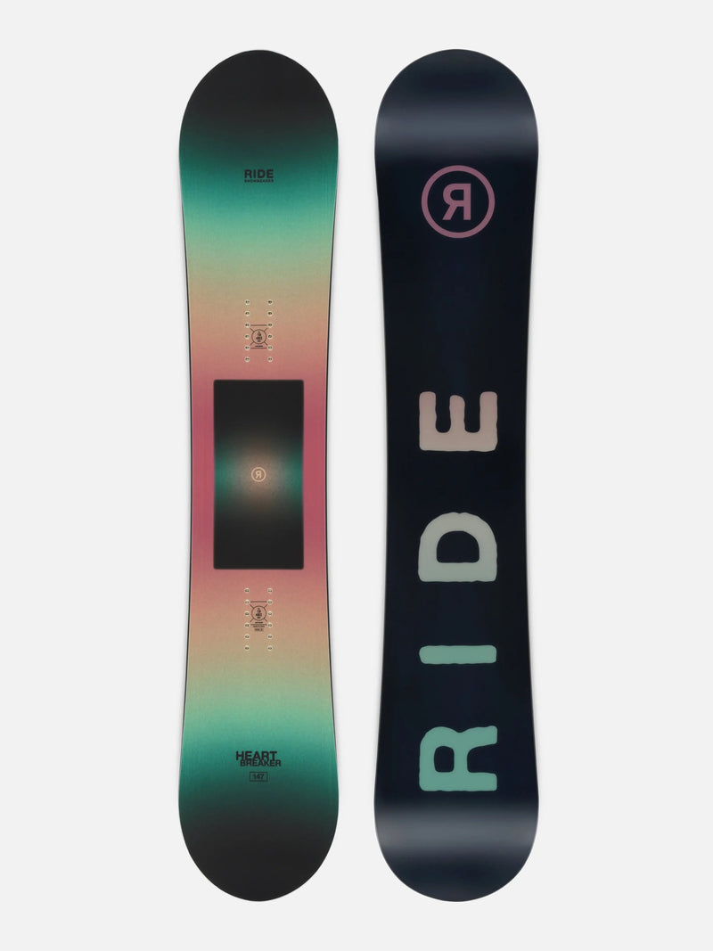 Ride Heartbreaker Snowboard 2026 – All-Mountain Snowboard with Standard Camber, Slimewalls, and Quadratic Sidecut