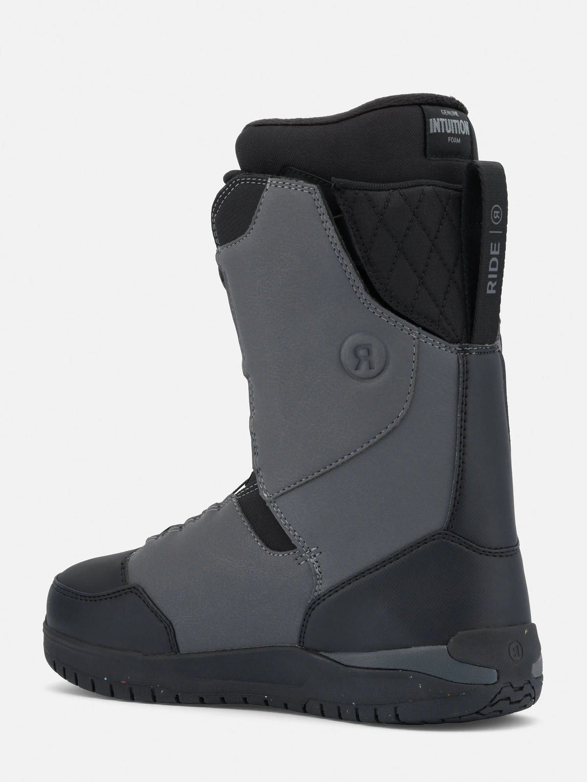 Ride Lasso Snowboard Boots – Men’s 2026 | Stiff Flex, H4 BOA Coiler, Tongue Tied System, Eco+Slime Midsole – Grey