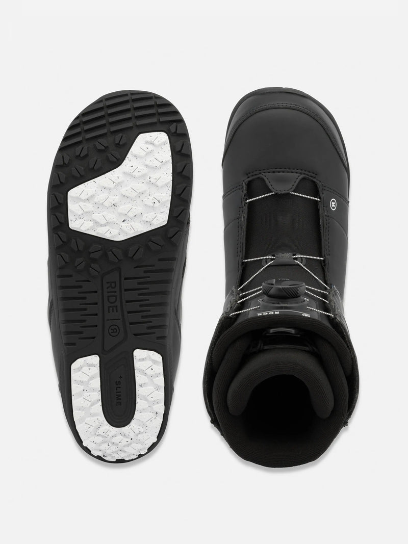 Ride Rook Snowboard Boots – Men’s 2026 | Flex, H4 BOA Fit System, Intuition Plush Liner, +Slime Midsole – Black