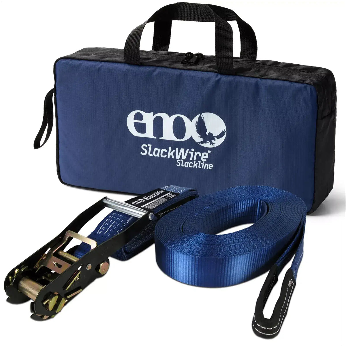 Slackwire Slackline Kit – Easy Setup Slack Line with Reinforced Sling, Tree Protection & Carrying Case – Royal
