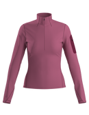 Arc'teryx Rho Zip Neck - Women's - LT RENE / RENE / ROCKET