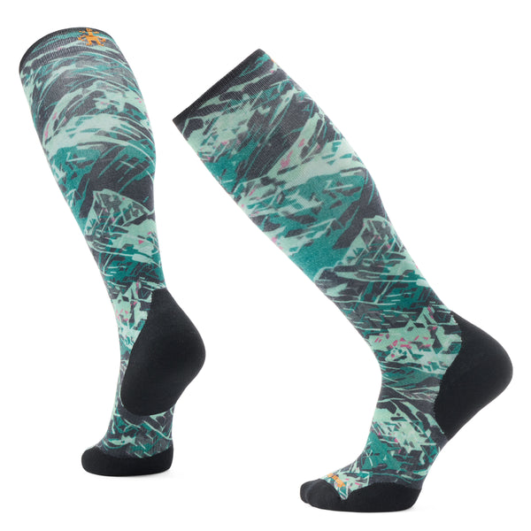 Smartwool Ski Targeted Cushion Green Slopes Over The Calf Socks |  Conquer the Slopes: Ultimate Comfort and Performance with High-Tech Ski Socks