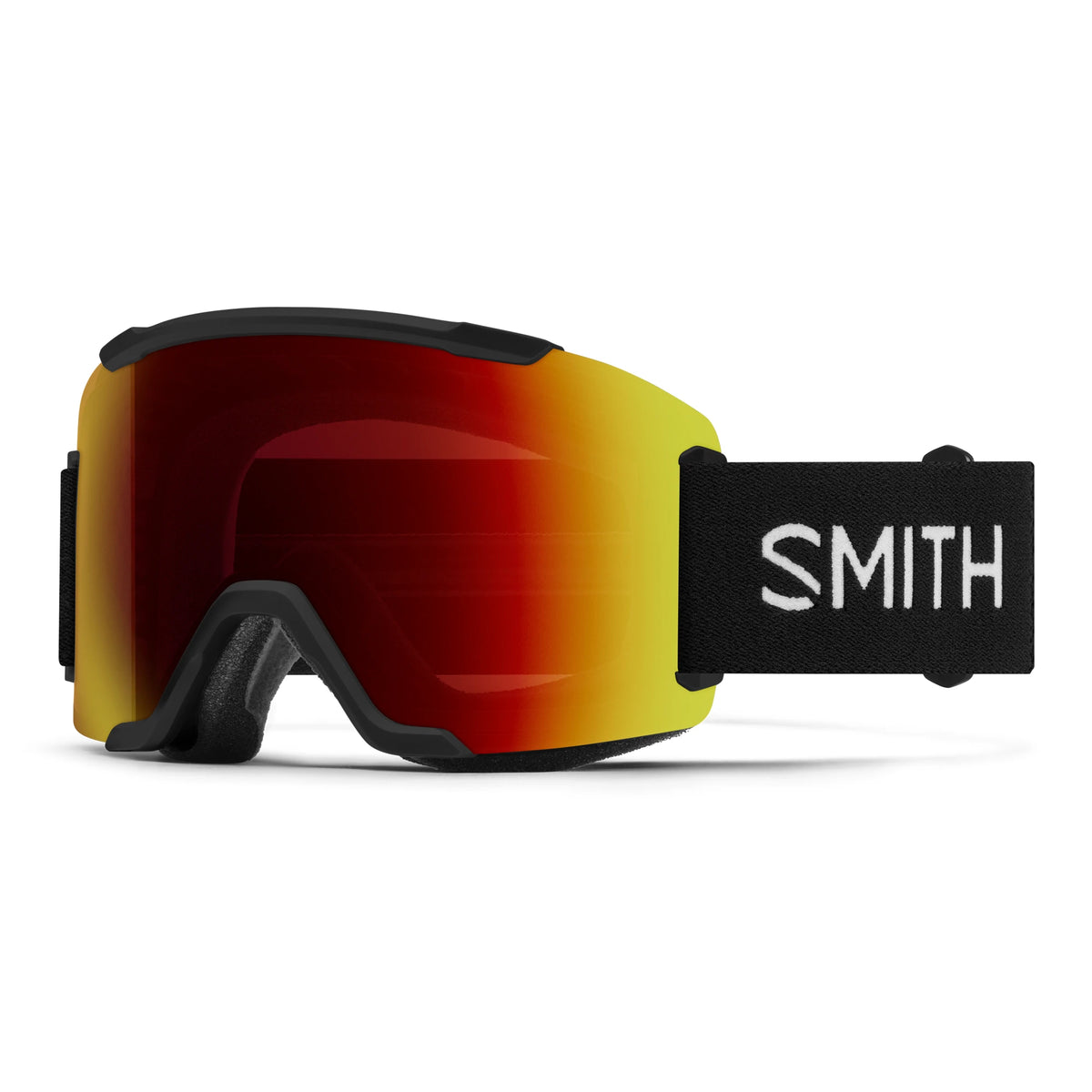 Smith Squad Snow Goggles - Black | ChromaPop Sun Red Mirror