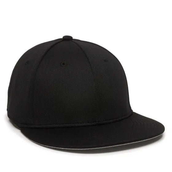 Outdoor Cap TGS1930X Pro Mid Crown Flat Bill Cap – Structured Polyester with Bamboo Charcoal, ProFlex Fit & Q3 Wicking Sweatband