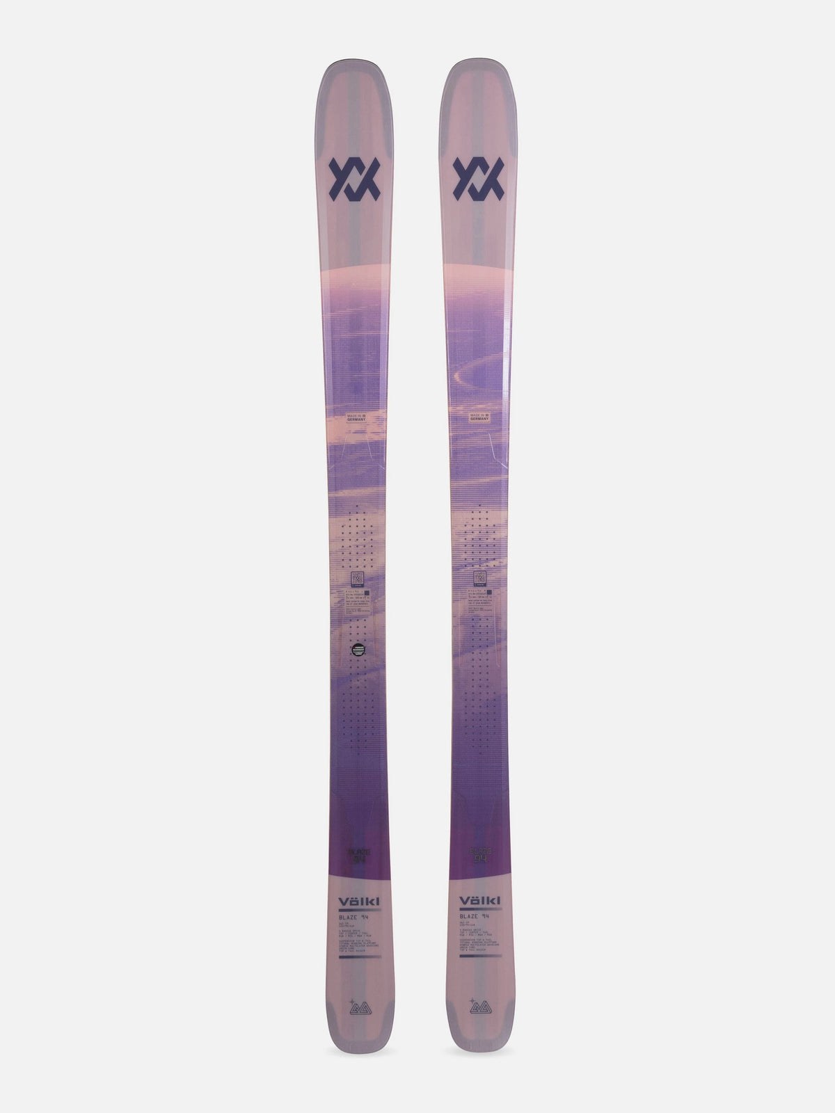 Volkl Blaze 94 Skis womens Rose topsheet pair