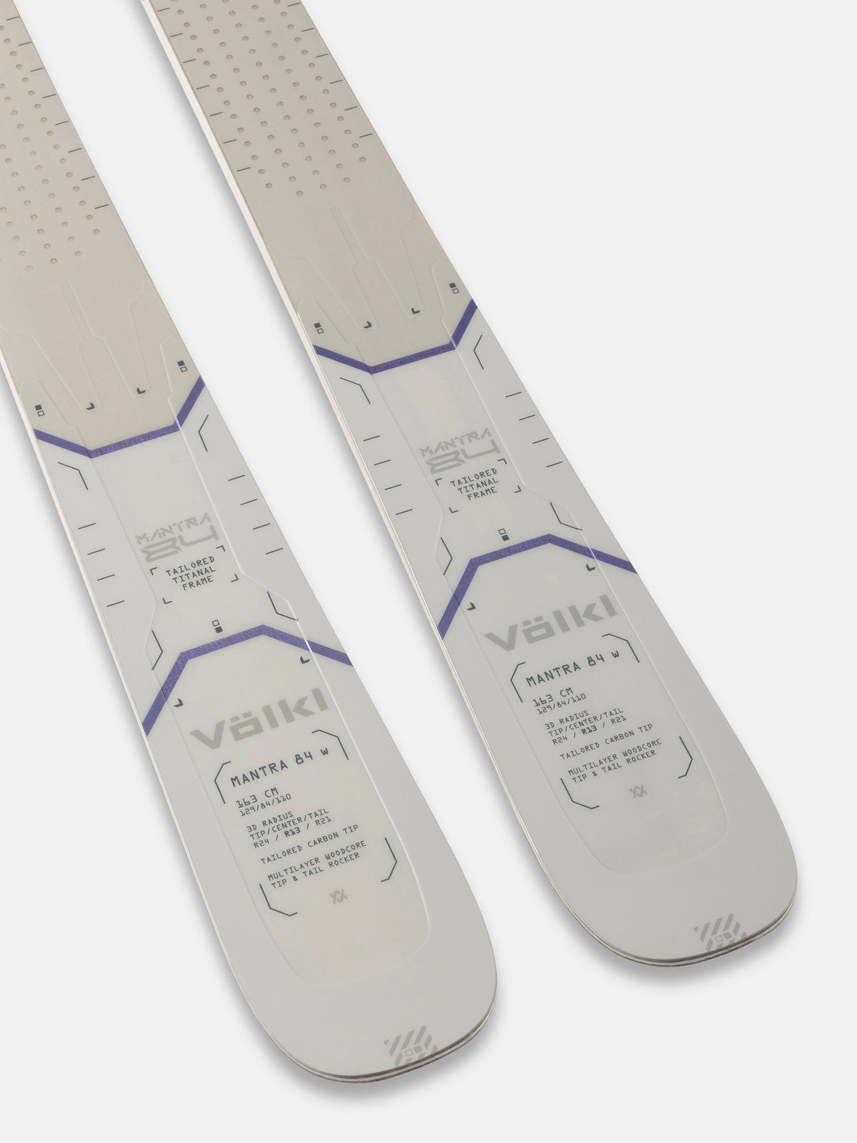 Volkl Mantra 84 W Skis 2027 tip detail with 3D Radius Sidecut