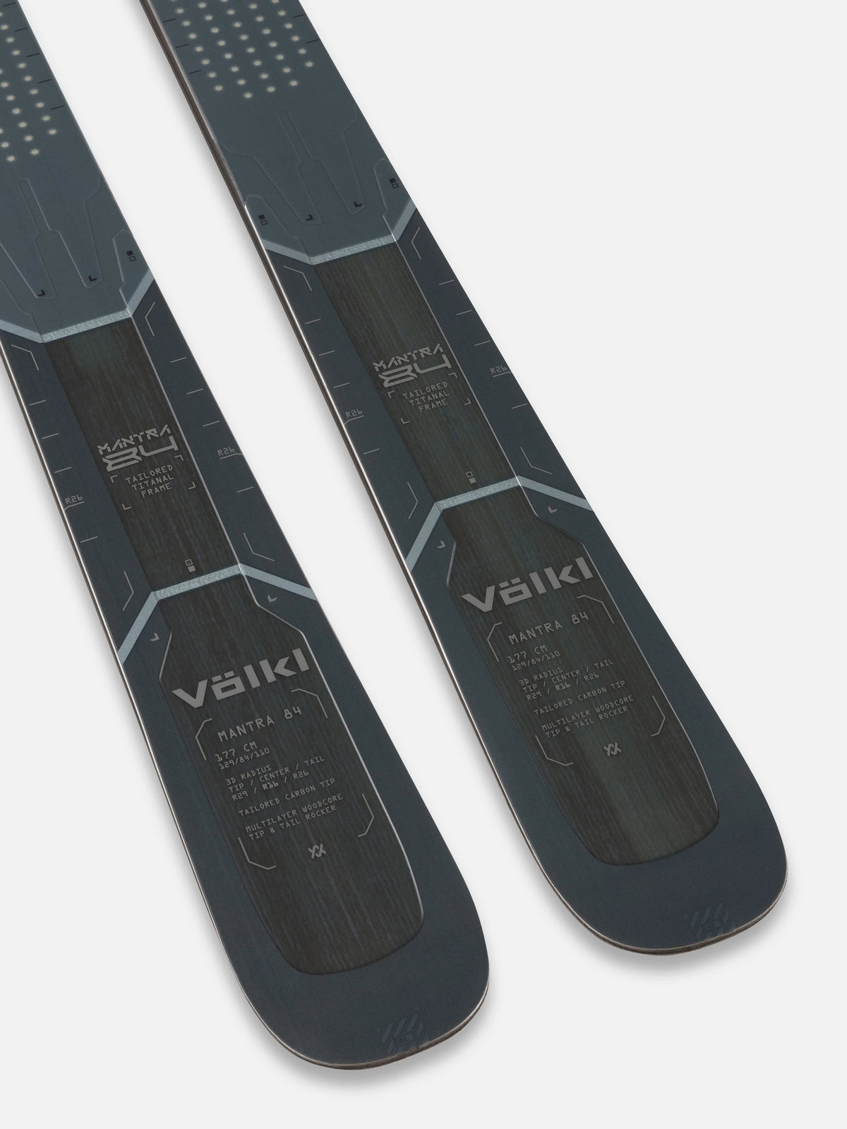 Volkl Mantra 84 Skis 2027 tip detail with 3D Radius Sidecut
