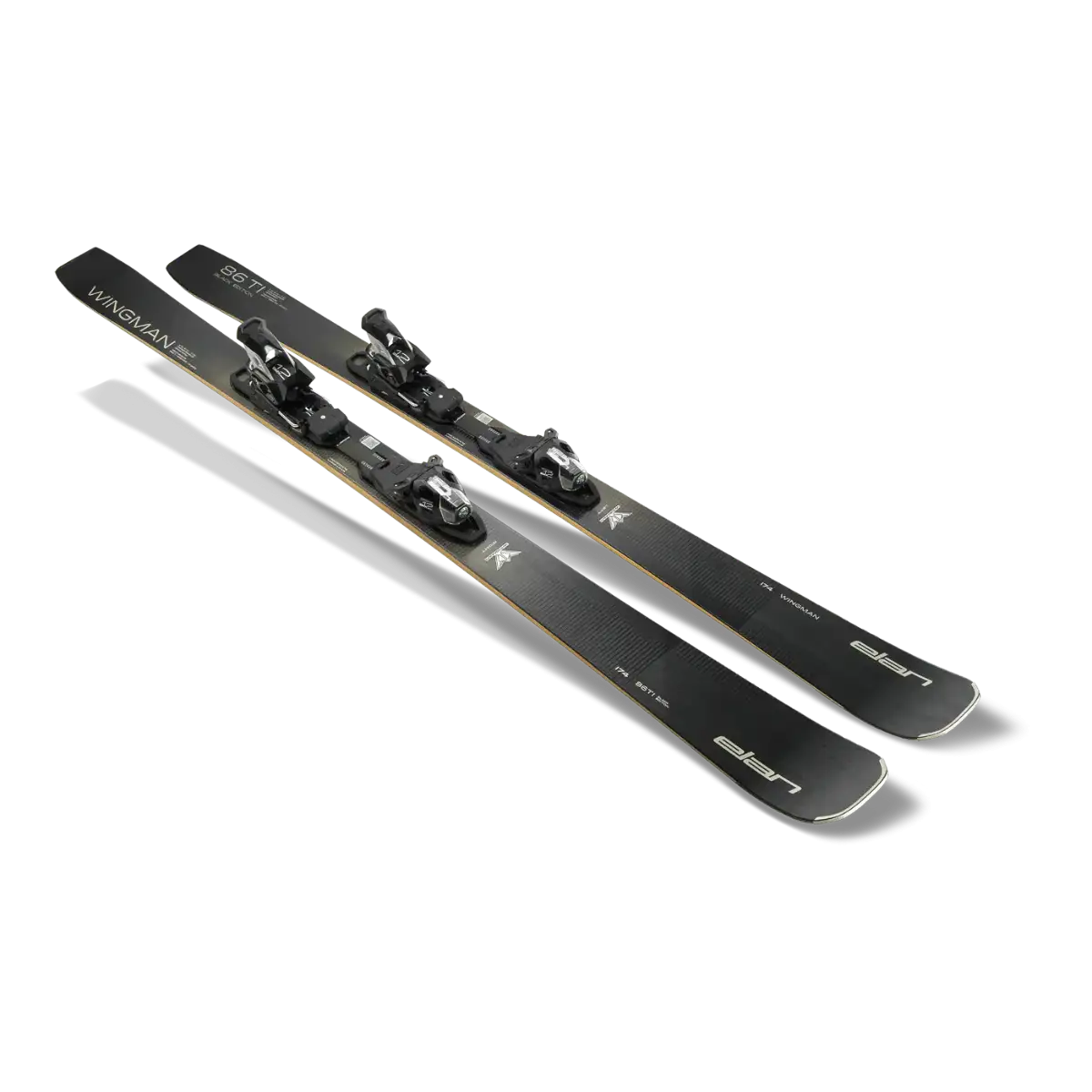 Elan Wingman 86 Black Edition Skis + Fusion X EMX 12.0 System