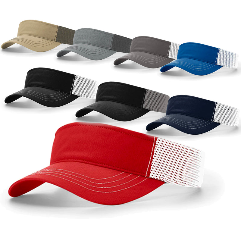 Richardson 712 Adjustable Trucker Visor 100% Polyester Mesh back