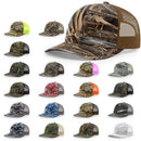 Richardson 112P Camo Trucker Hat Snapback Caps Camo Blaze Orange Realtree Mossy Oak Hats - Richardson - Ridge & River