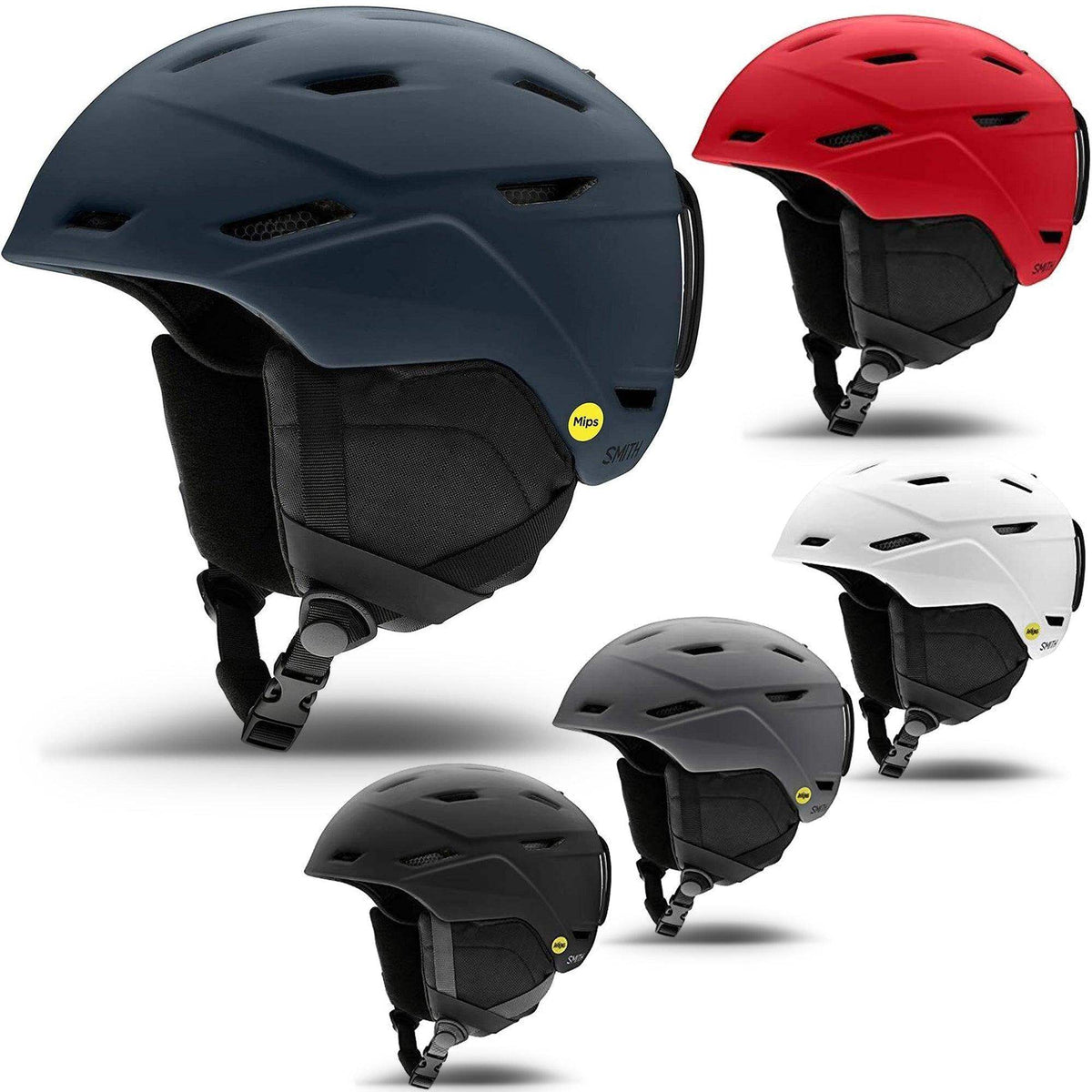 smith 2019 men's mission ski helmet MIPS Round Contour the Mission MIPS ski helmet combines functionality and modern design to meet the needs of skiers. SMITH Mission MIPS Snow Sport