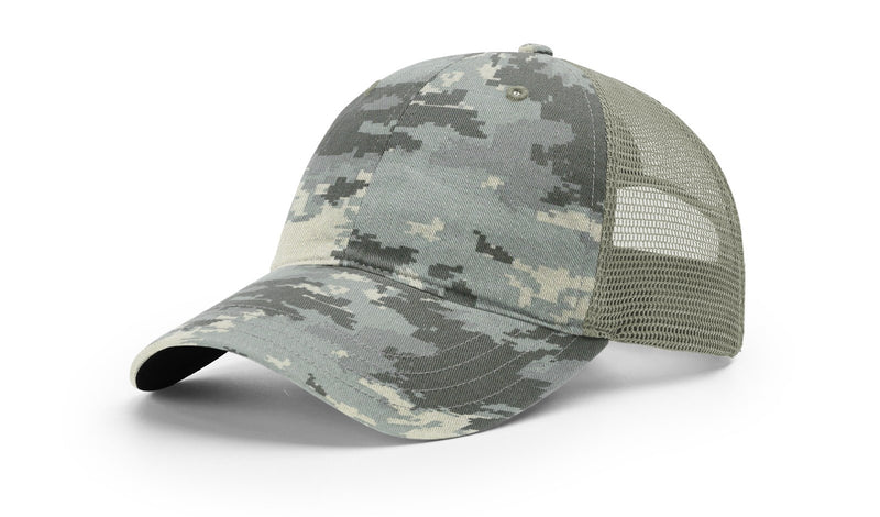 Richardson 111P Snapback Hat Garment Washed Printed Trucker Cap