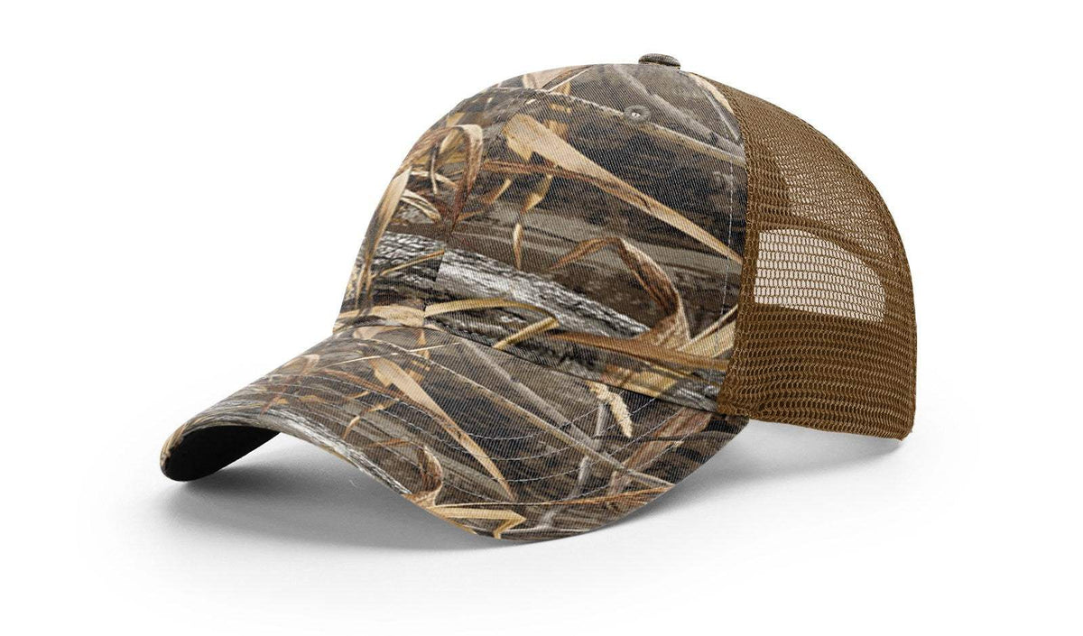 Richardson 111P Snapback Hat Garment Washed Printed Trucker Cap