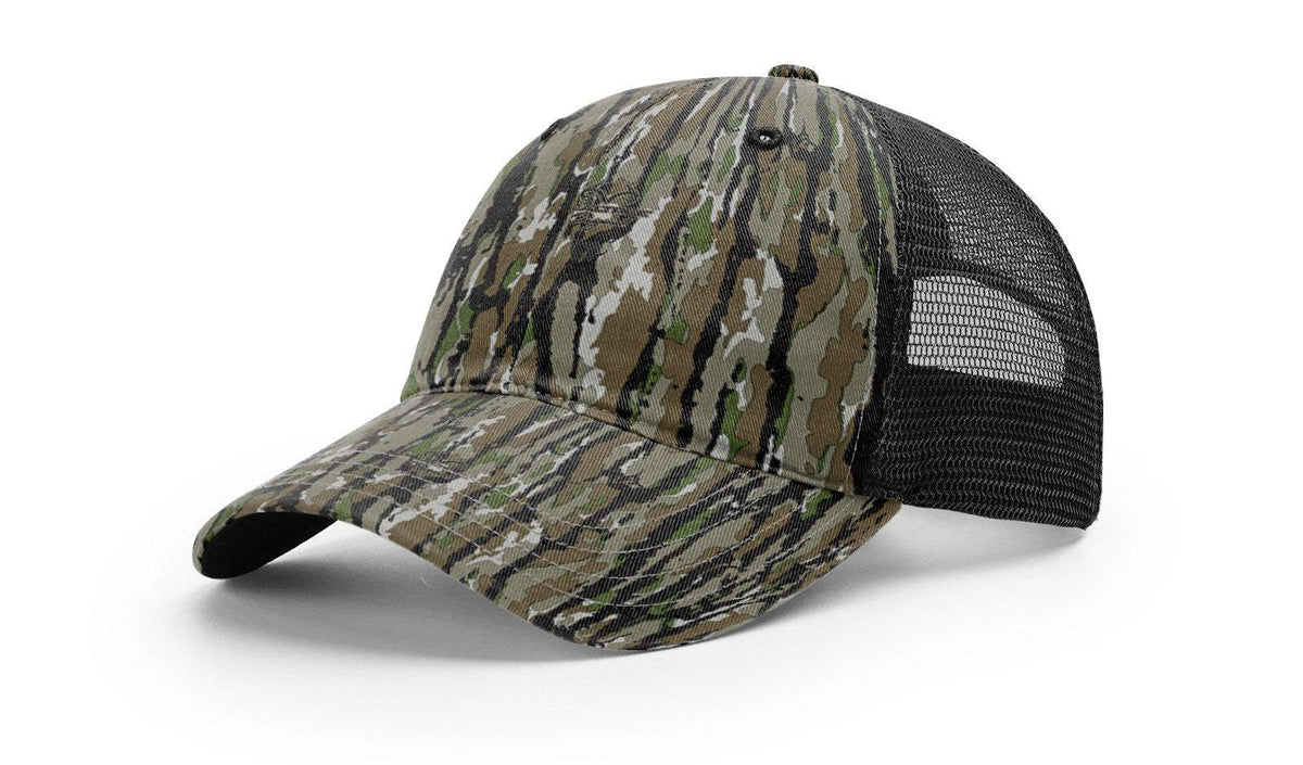 Richardson 111P Snapback Hat Garment Washed Printed Trucker Cap