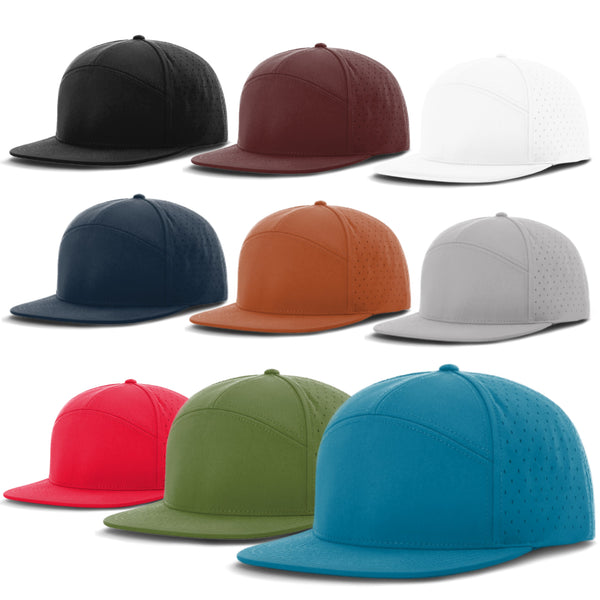 Richardson 169 7-Panel Hat Polyester Structured High-Profile Cap Adjustable Snapback