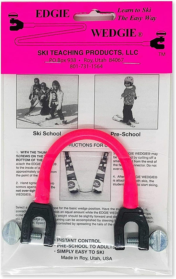 USED Edgie Wedgie Crossing Less Ski Tip Connector Beginner Skier - Pink