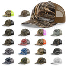 Richardson 112P Camo Trucker Hat Snapback Caps Camo Blaze Orange Realtree Mossy Oak Hats - Richardson - Ridge & River