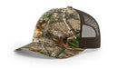 Richardson 112P Camo Trucker Hat Snapback Caps Camo Blaze Orange Realtree Mossy Oak Hats - Richardson - Ridge & River