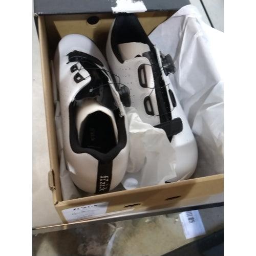 Used Road Shoes Tempo Overcurve R5 White / Black 41.5 Quick-Fit Road Cycling Shoe Micro- Adjustable Velcro Strap - Highway Two - Ridge & River