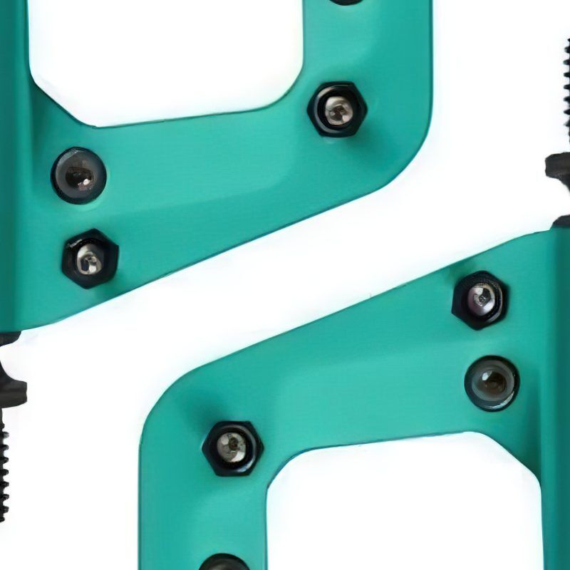 USED Crankbrothers Stamp 1 Flat BMX/MTB Bike Pedal Adjustable Grip Small - Turquoise