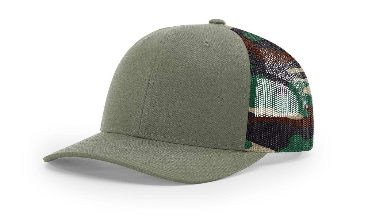 Richardson 112PM Printed Mesh Trucker Cap Hat Adjustable Snapback Closure American Flag Hat - Richardson - Ridge & River