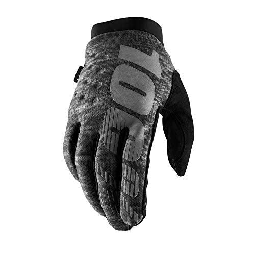 USED 100% Brisker Cold Weather Motocross & Mountain Bike Gloves, Heather Grey, M - Highway Two - Ridge & River
