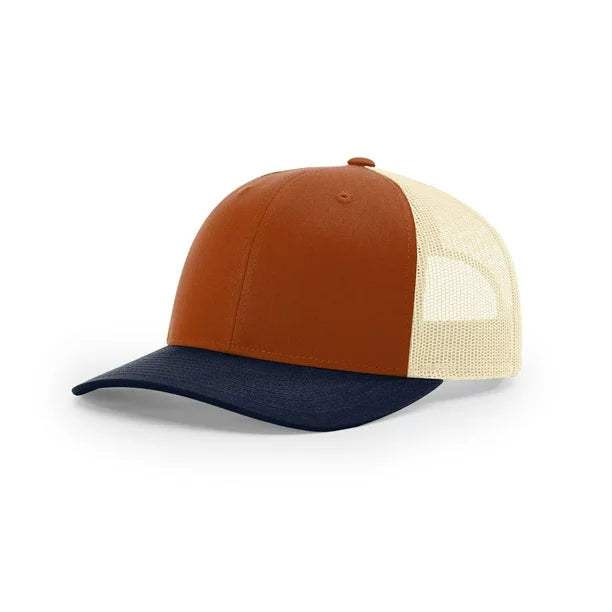 Richardson 115 Trucker Hat Low Profile Snapback 6 Panel Hat Trucker Cap MD/LG
