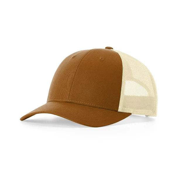Richardson 115 Trucker Hat Low Profile Snapback 6 Panel Hat Trucker Cap MD/LG