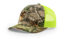 Richardson 112P Camo Trucker Hat Snapback Caps Camo Blaze Orange Realtree Mossy Oak Hats - Richardson - Ridge & River