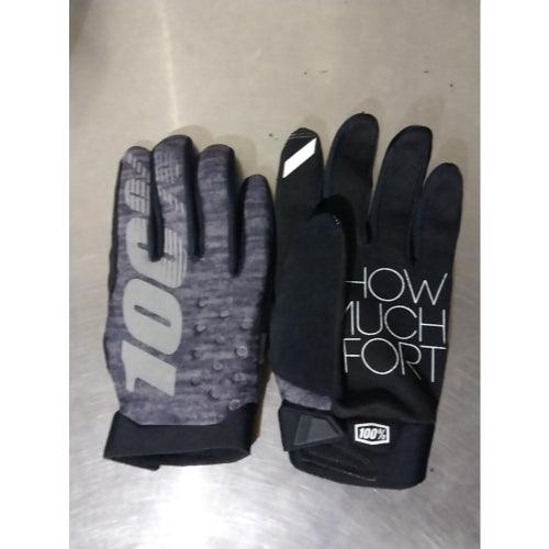 USED 100% Brisker Cold Weather Motocross & Mountain Bike Gloves, Heather Grey, M - Highway Two - Ridge & River