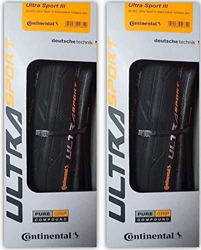 USED Continental Ultra Sport III 700x25 Black Folding Pure Grip Set of 2 - Continental - Ridge & River