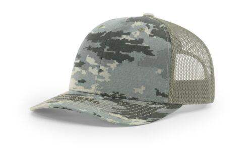 Richardson 112P Camo Trucker Hat Snapback Caps Camo Blaze Orange Realtree Mossy Oak Hats - Richardson - Ridge & River