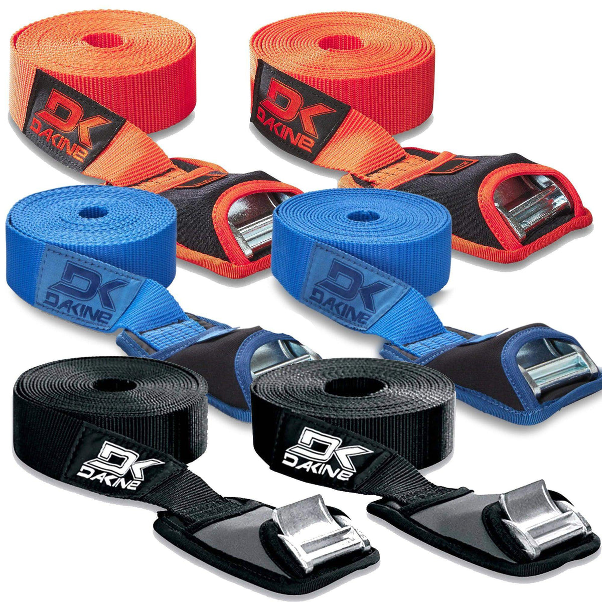 Dakine Baja Tie Down Heavy Duty Straps W/Locking Cam Buckle 12 Feet, 2 Pack - Dakine - Ridge & River