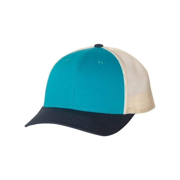 Richardson 115 Trucker Hat Low Profile Snapback 6 Panel Hat Trucker Cap MD/LG