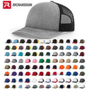 Richardson 112 Trucker Hat Ball Cap Meshback Hat Snapback Cap Trucker Cap - OSFM