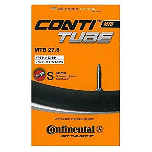 USED Continental Bicycle Tube, 27.5 x 1.75 - 2.5"/42 mm Presta Valve , Black