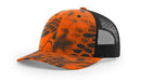 Richardson 112P Camo Trucker Hat Snapback Caps Camo Blaze Orange Realtree Mossy Oak Hats - Richardson - Ridge & River